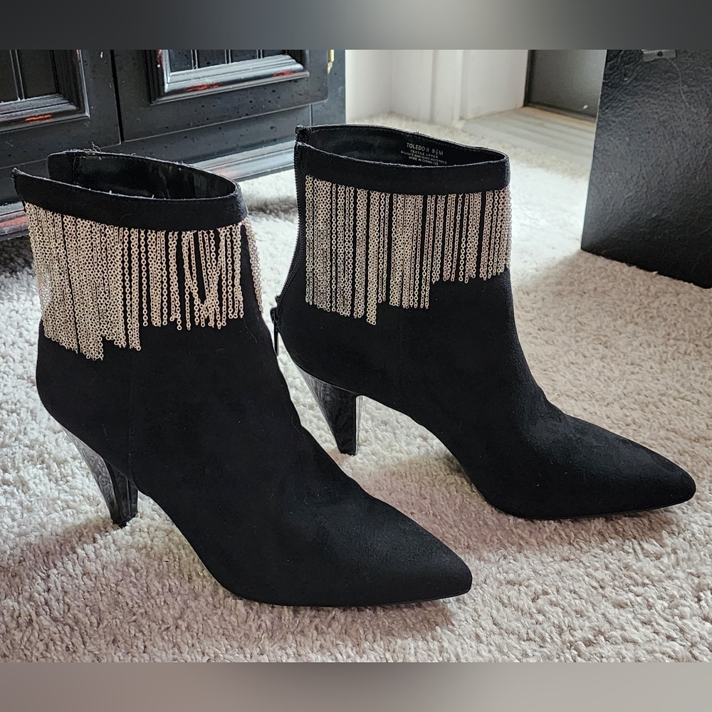 Impo Size 9.5 Black Tassle Booties